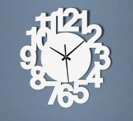Modern Floating Numbers Wooden Wall Clock