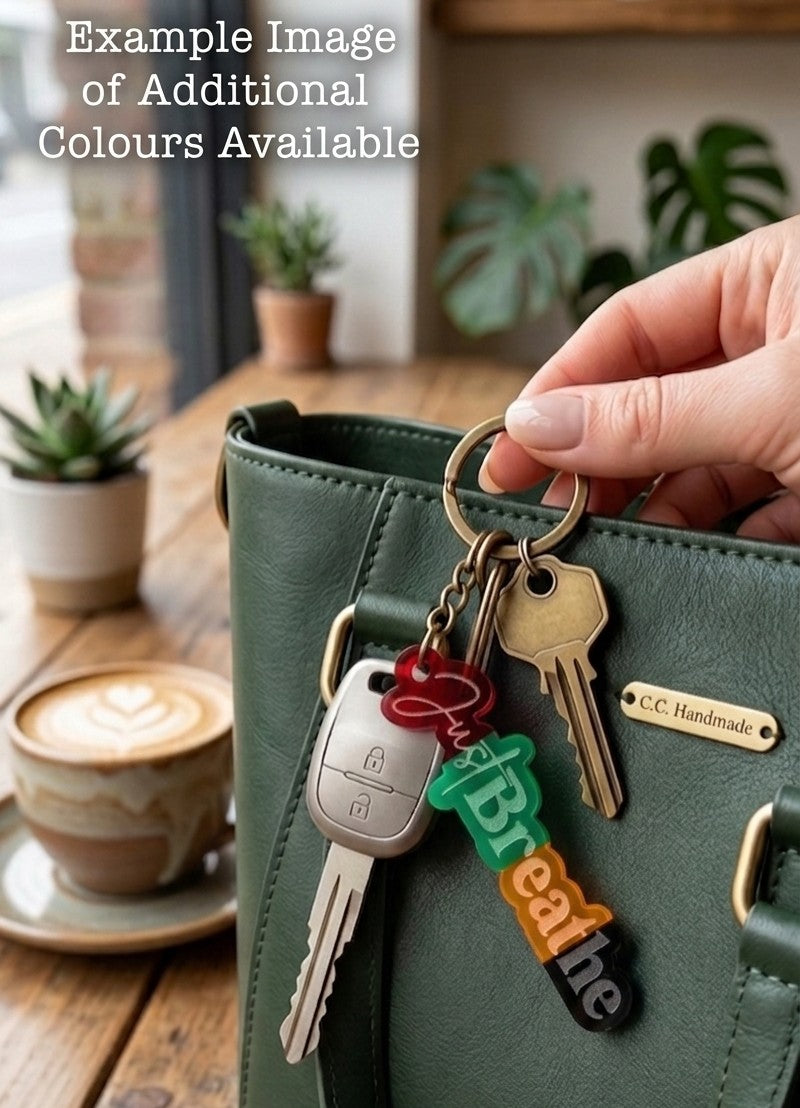 Just Breathe Acrylic Keyring