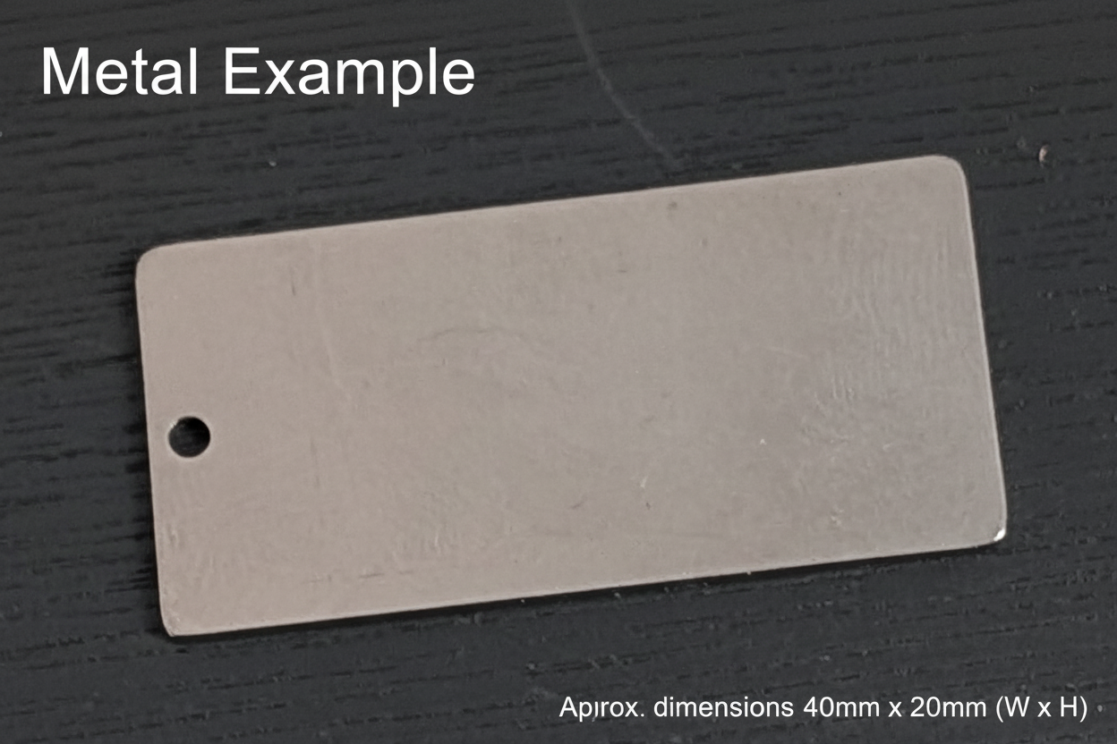 Metal Keychain with Metal Example and dimensions
