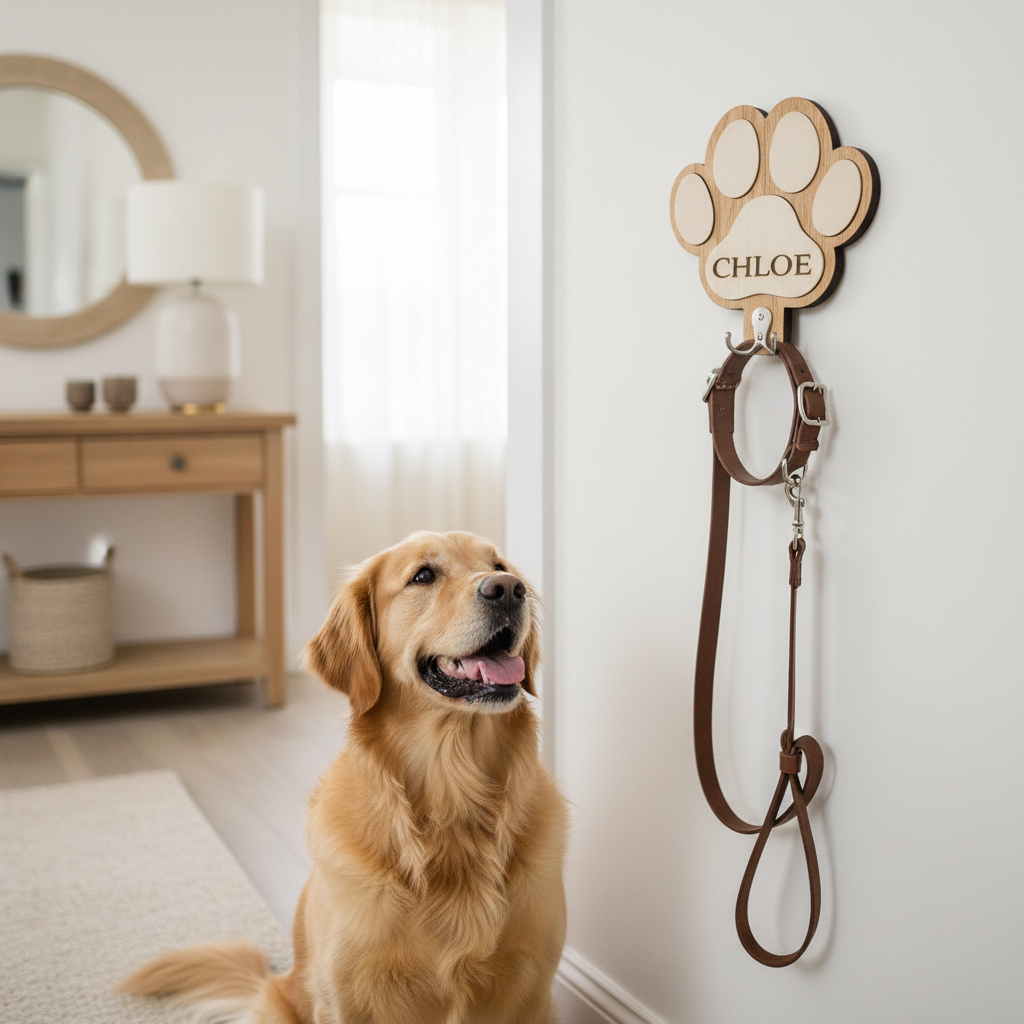 Paw Plaque Lead Holder Lifestyle v2