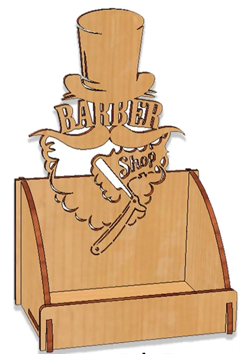Personalised Barber Shop Business Card Holder