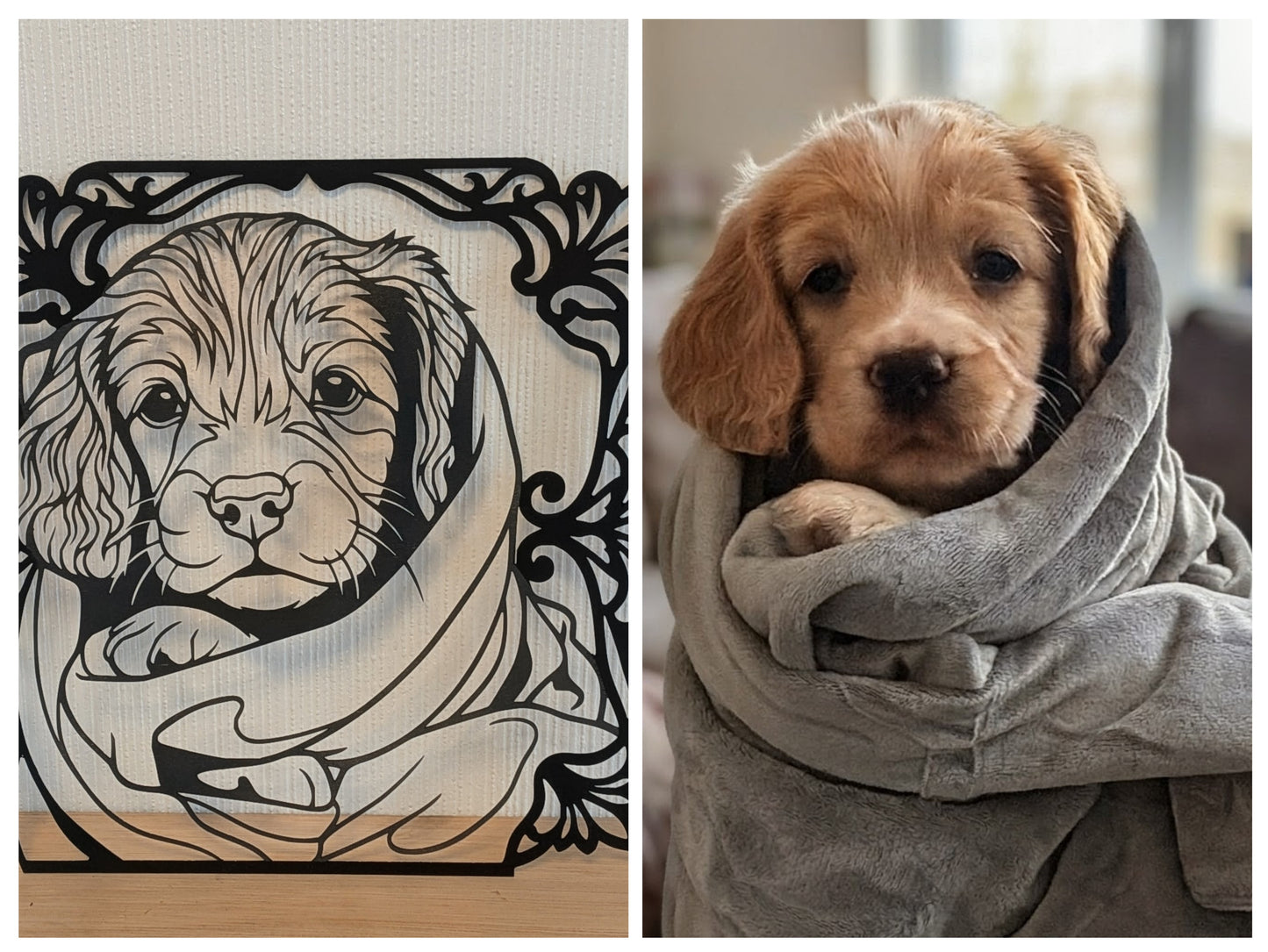 Custom Pet Portrait Laser Cut Wall Art