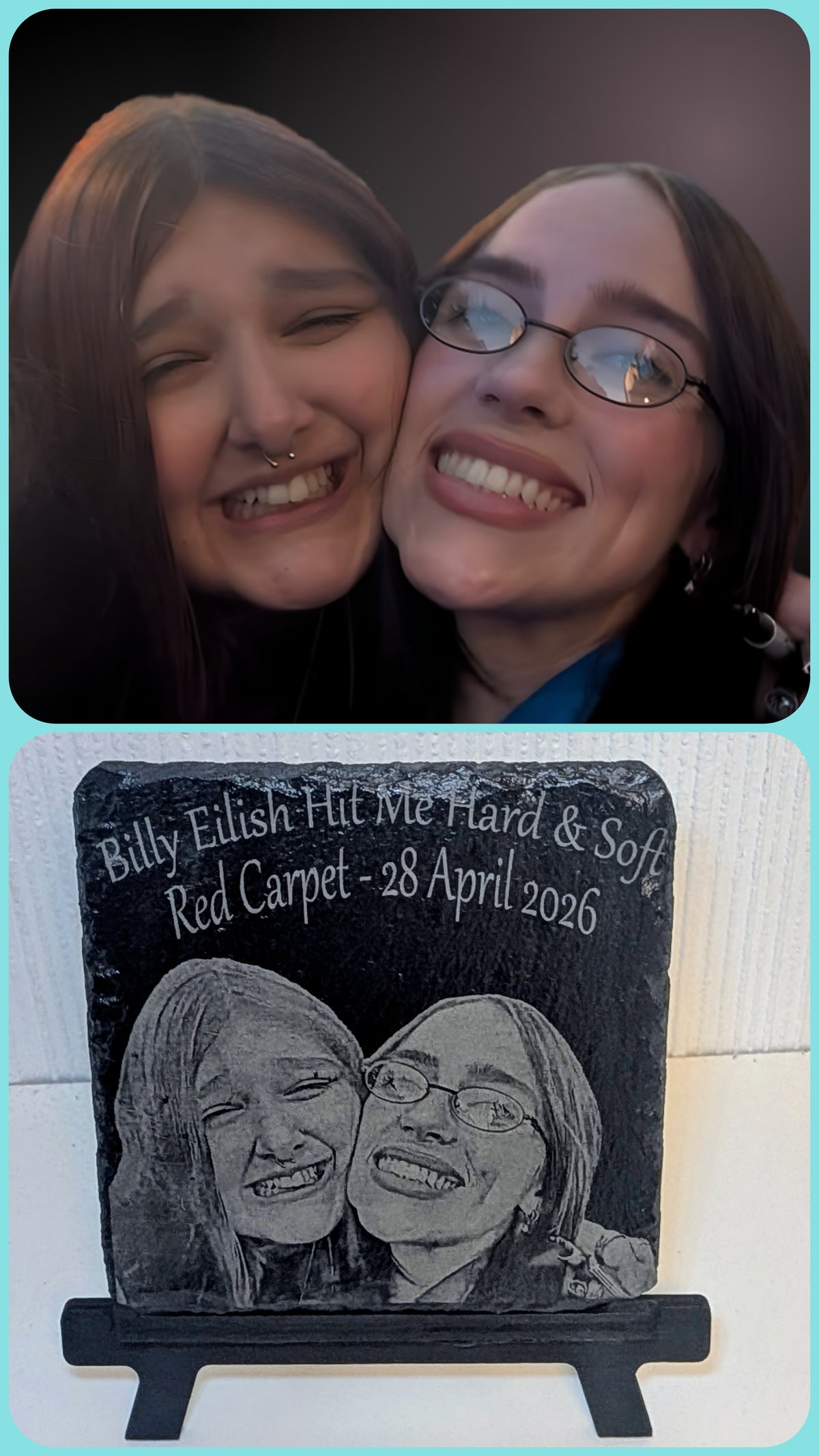 Custom Photo Engraved Slate Keepsake – Personalised Gift