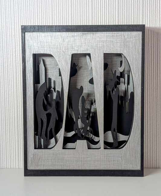 'Dad' Multilayered Wooden Frame