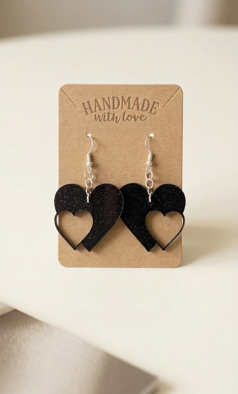 Combined Hearts Earrings