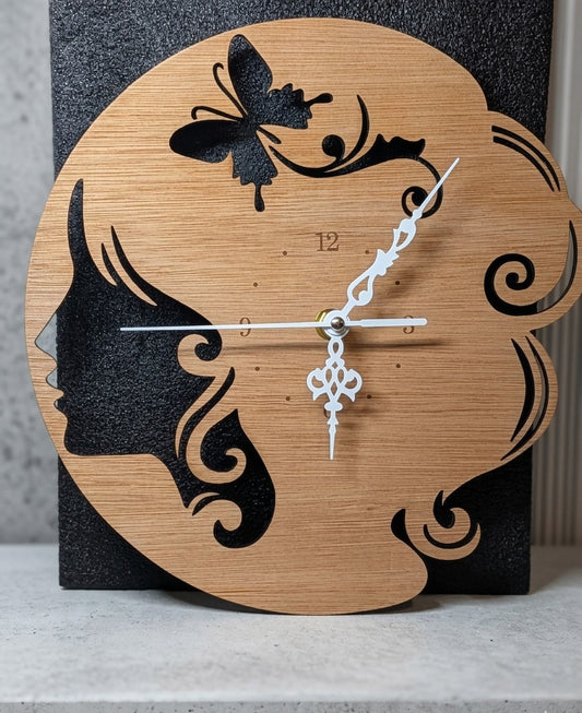 Personalised Silhouette Wooden Wall Clock