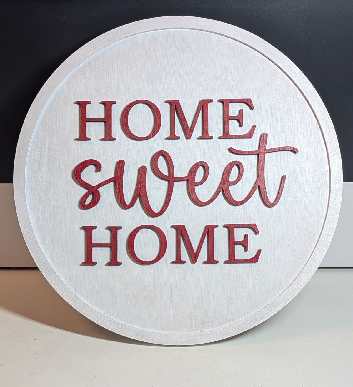 Home Sweet Home Round Wood Sign