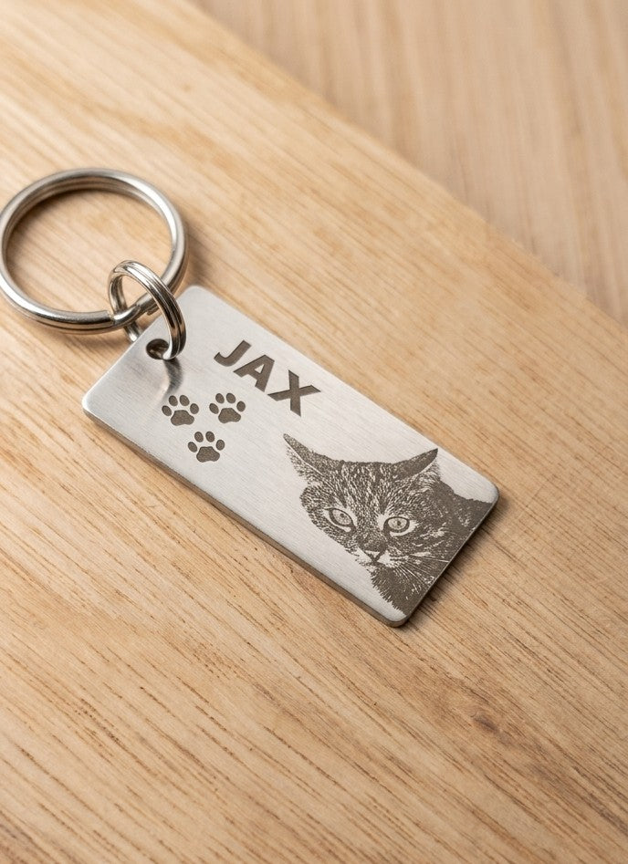 Custom Pet Portrait Keychain