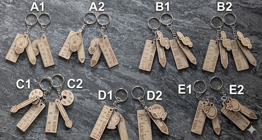 Teacher Appreciation Keychains - Multiple Designs