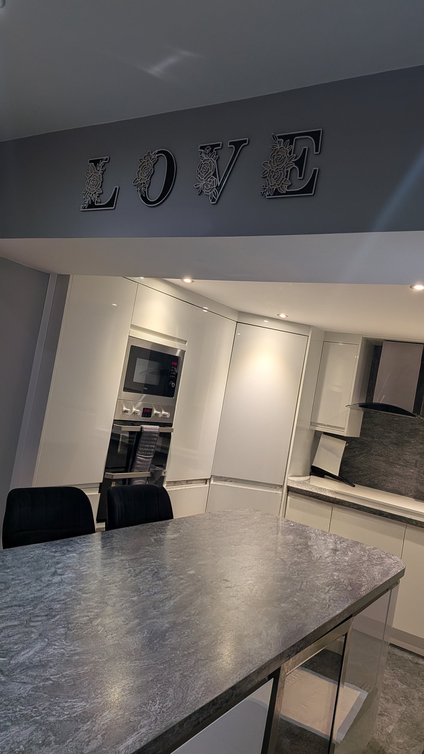 LOVE Floral Lettering Wall Decor – Personalised Wooden Sign