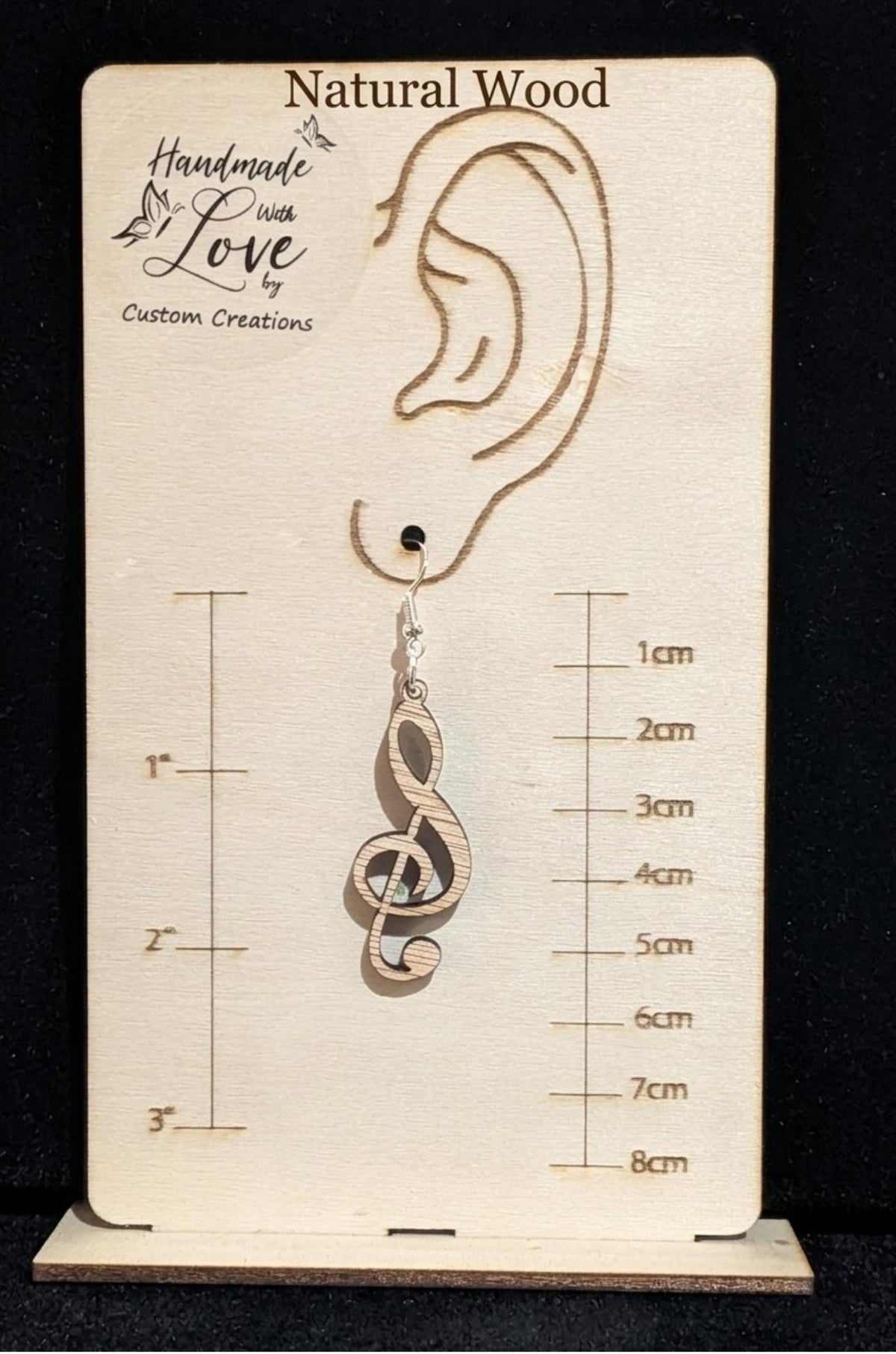 Musical Note Wooden Earrings