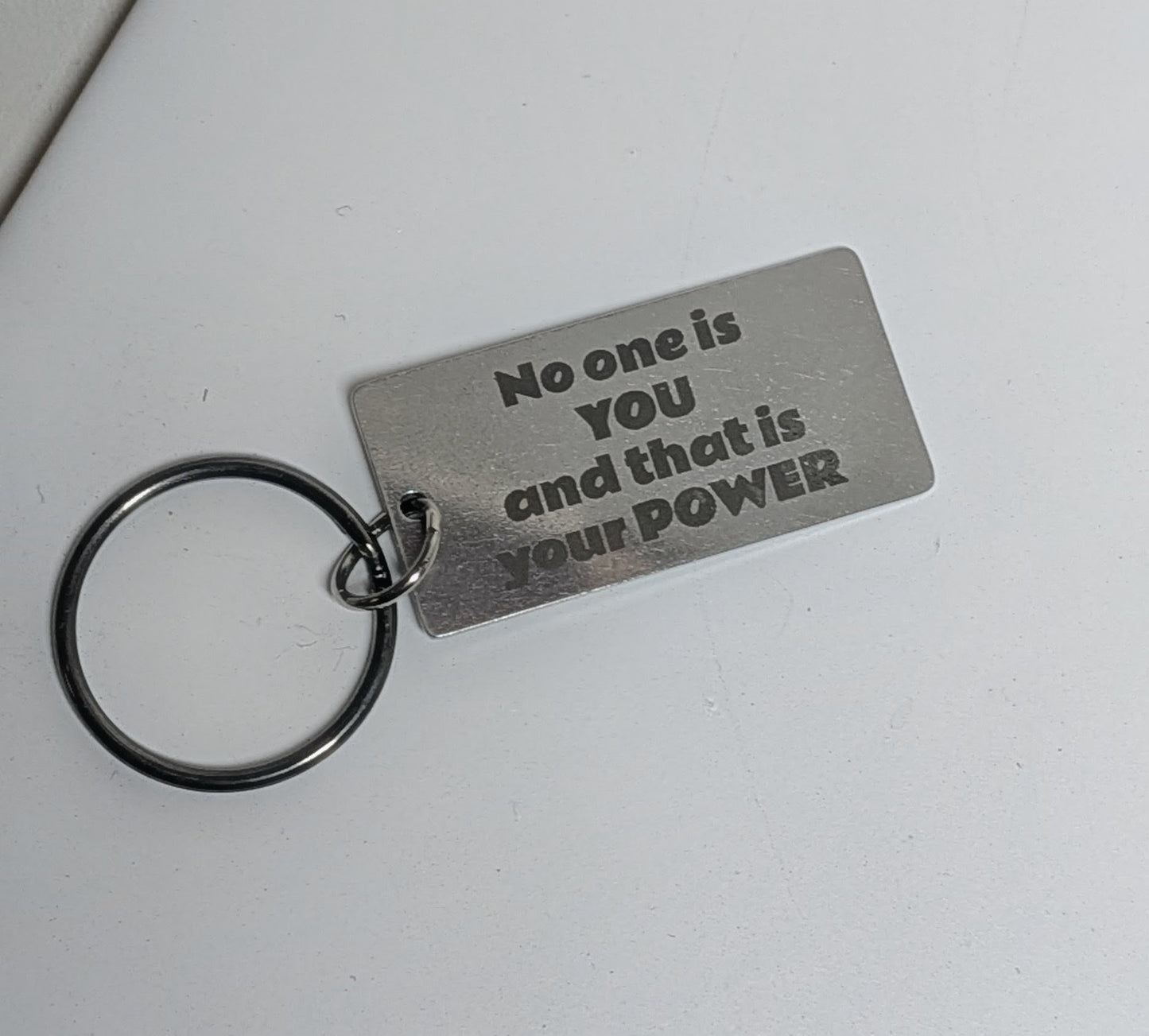 No One Is YOU Motivational Keyring