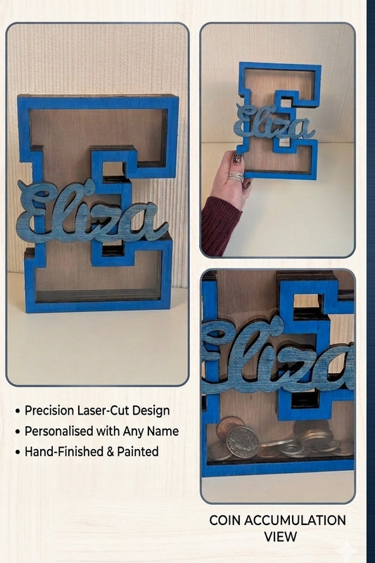 Personalised Laser-Cut Letter Money Box