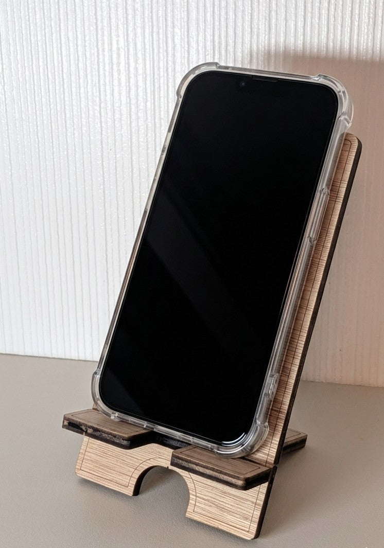 Personalised Wooden Phone Stand - Monogram Initial