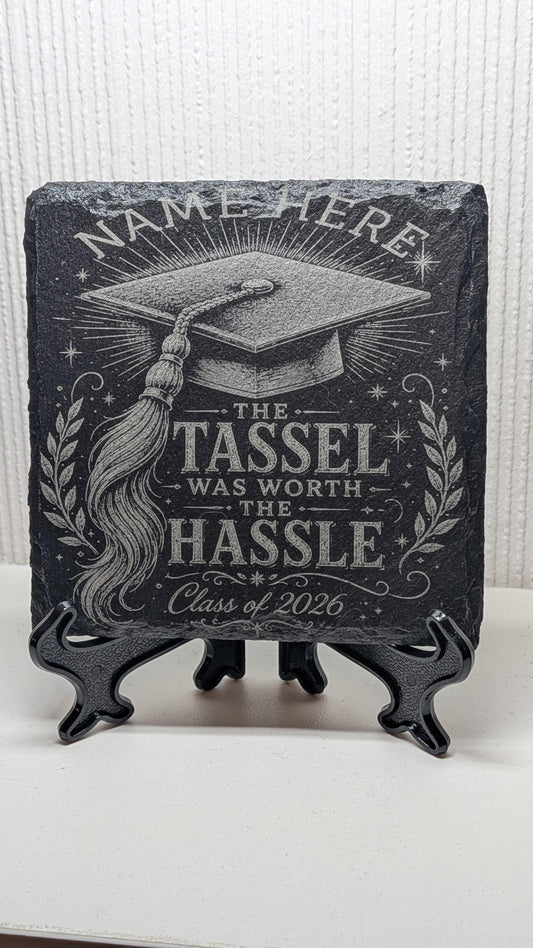 Personalised Graduation Slate Coaster & Display Plaque