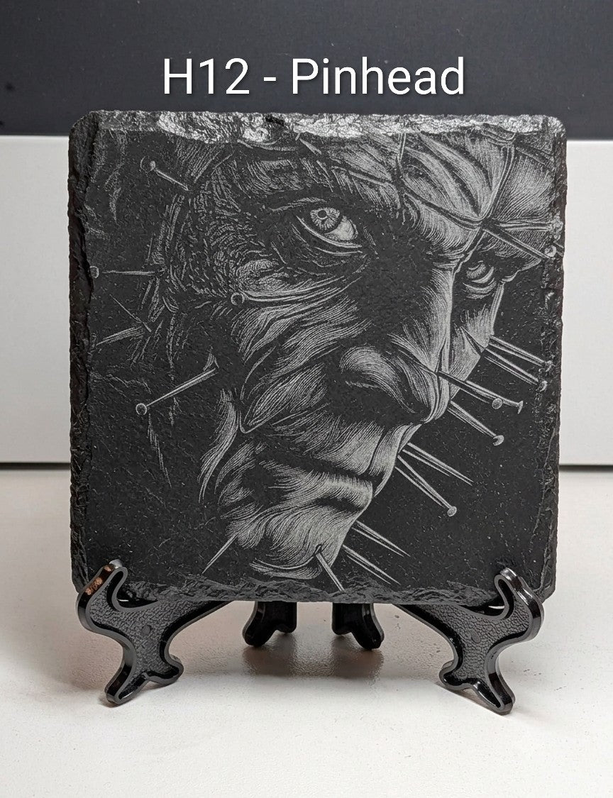 Horror Character Slate Coaster Bundle — Set of 4 or 6 with Holder