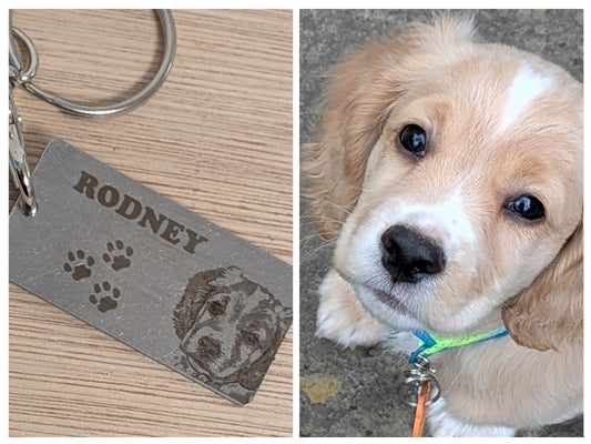Custom Pet Portrait Keychain