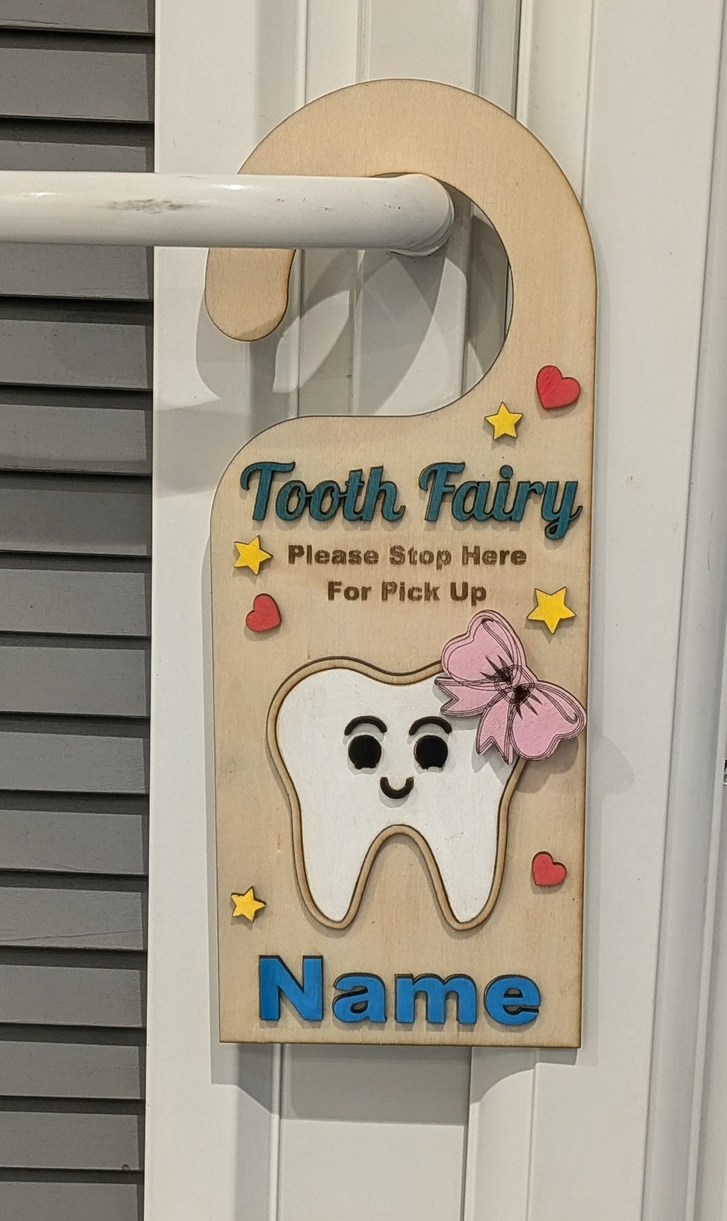 Personalised Tooth Fairy Door Hanger