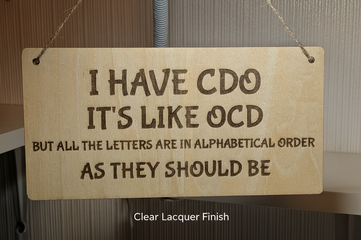 CDO Sign – Clear Lacquer Finish