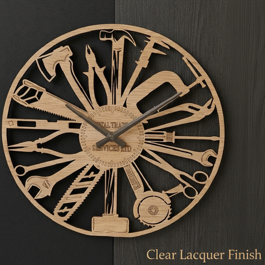 Clear Lacquer Finish Clock