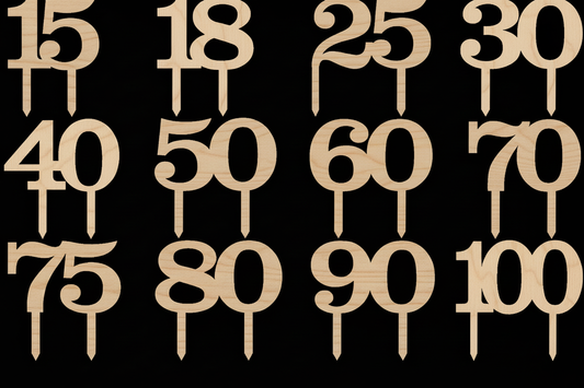 Corrected number 60 cake topper