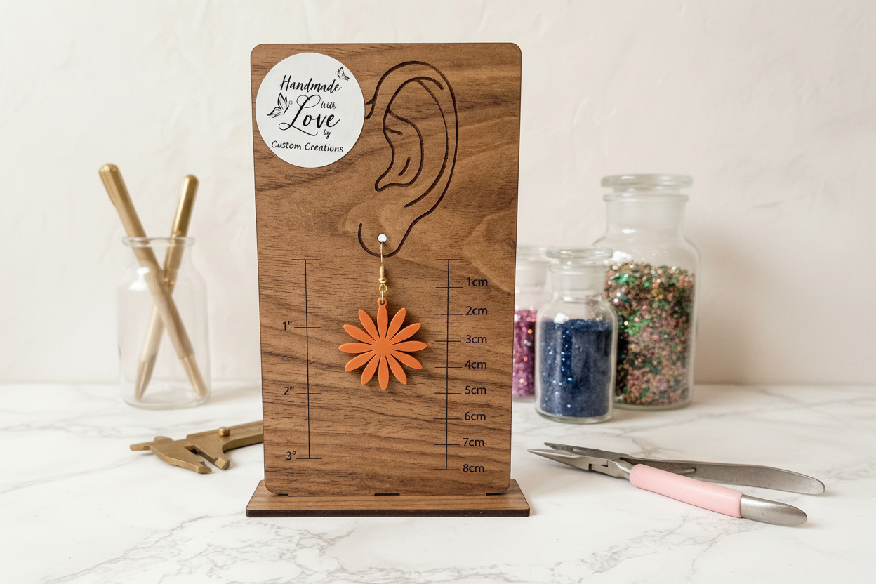 Daisy Earring in Orange