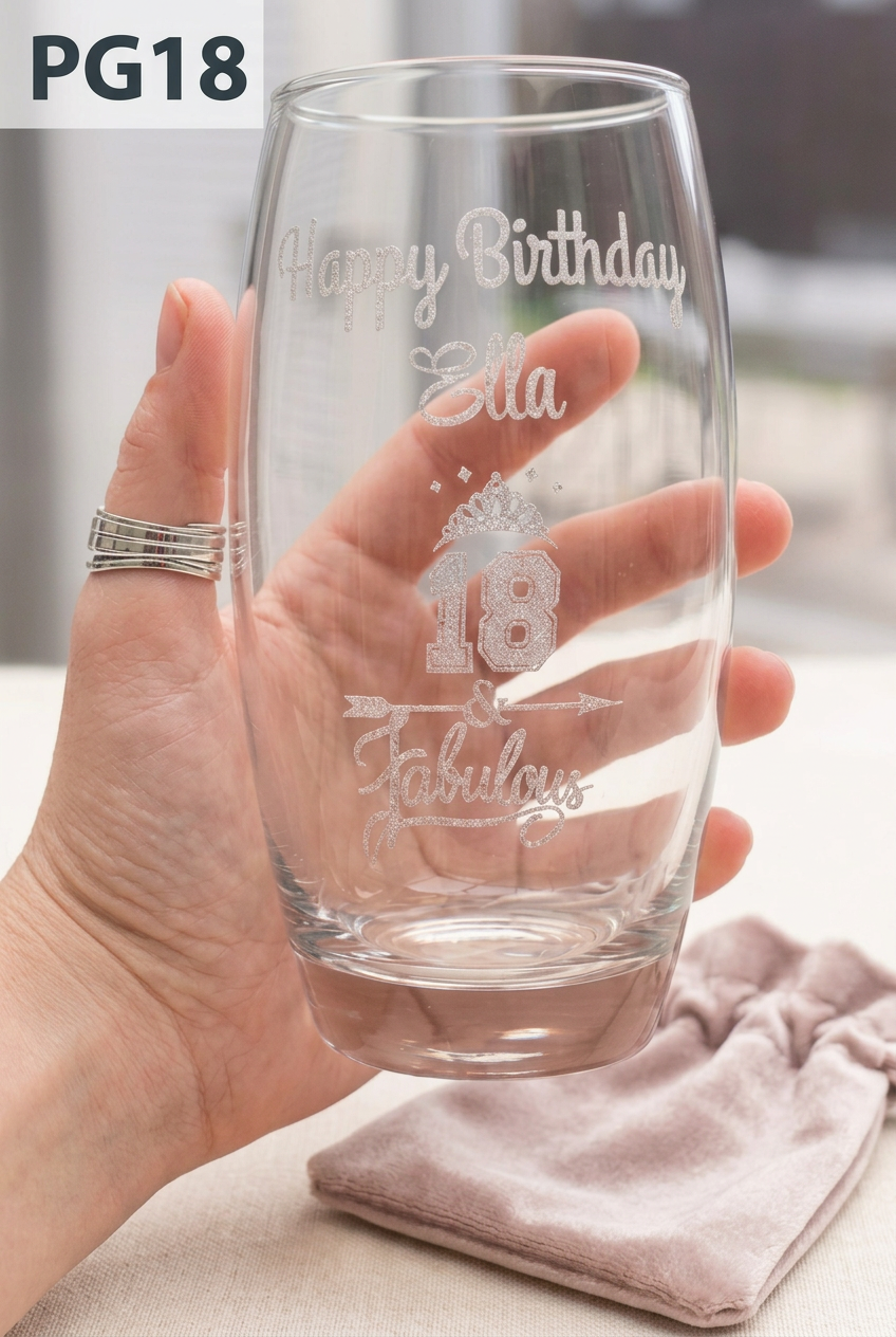 Glass image with PG18 label in the top-left corner