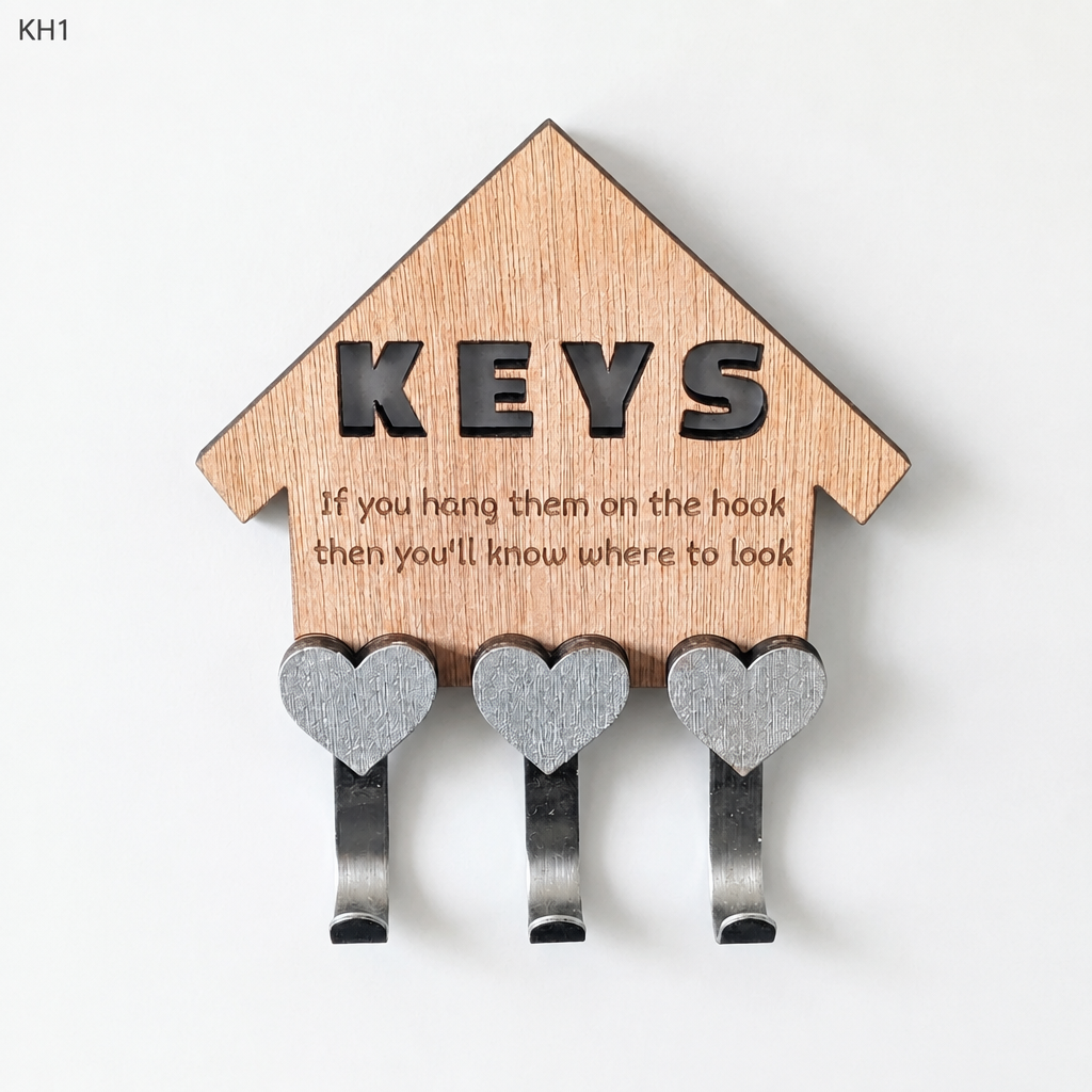 Keys house key holder with KH1 label top left