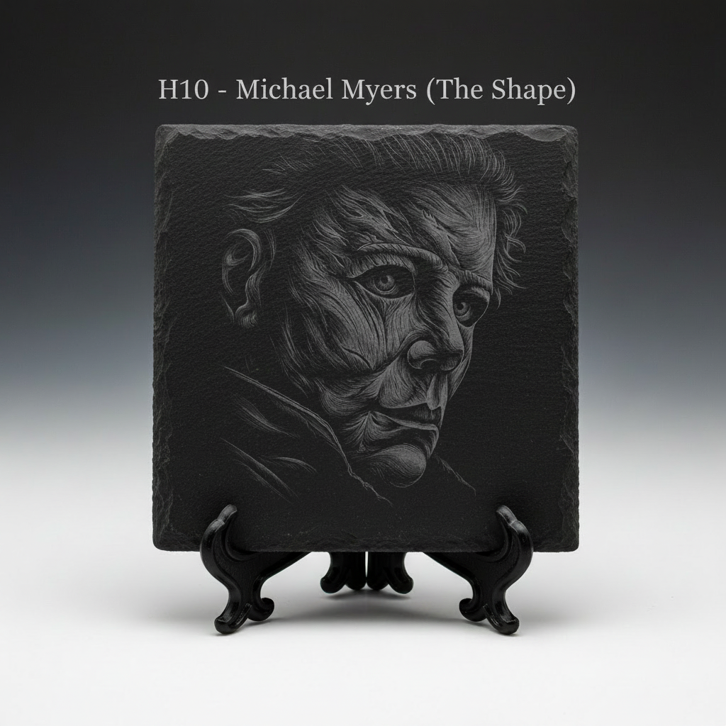 Michael Myers Unmasked Slate Coaster