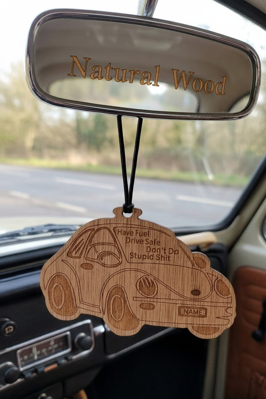 Natural Wood Car Hanging Sign
