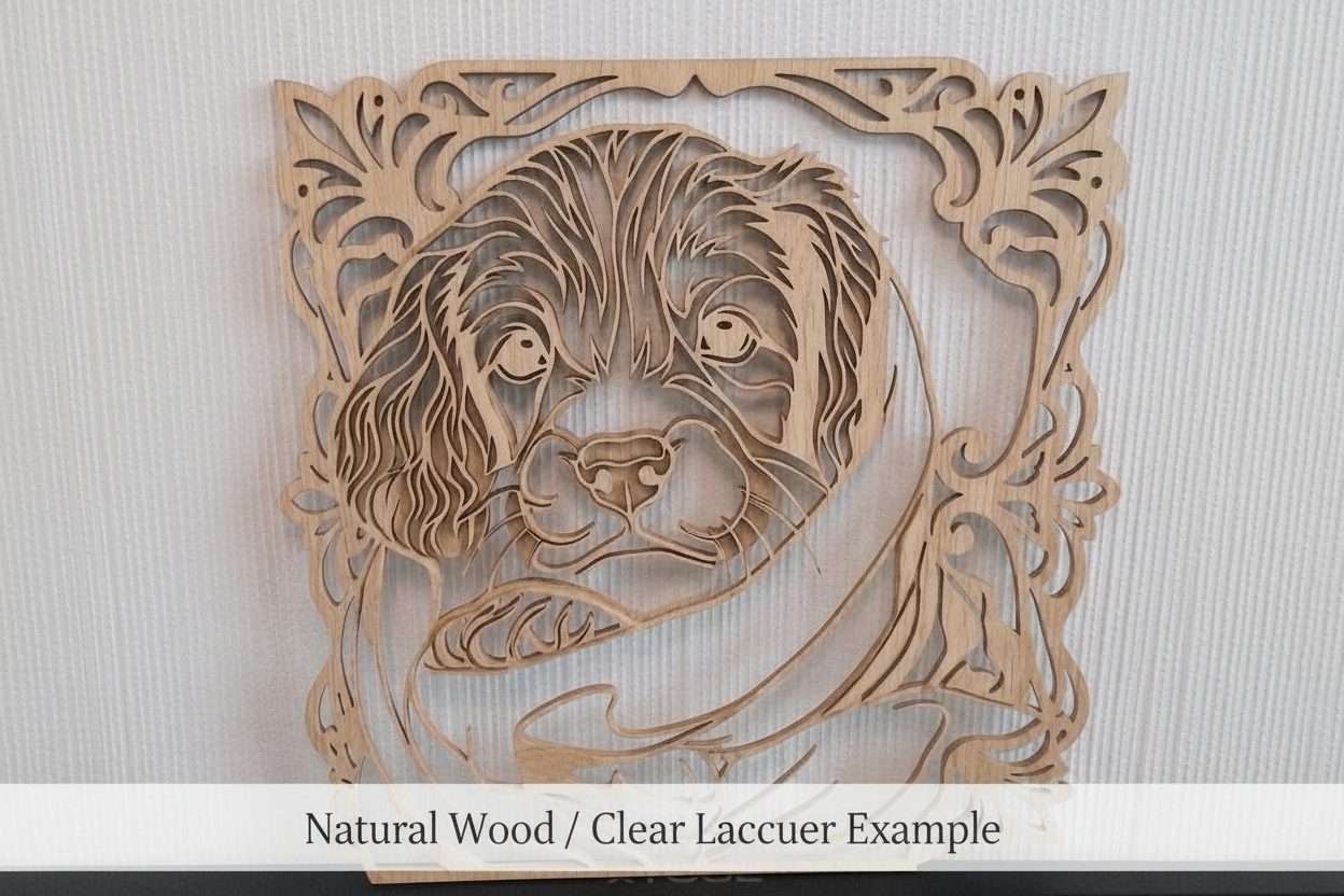 Natural Wood / Clear Lacquer Example