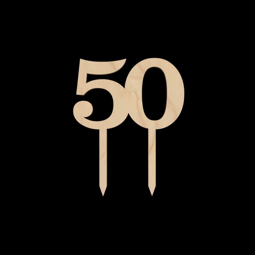Number 50 on black background