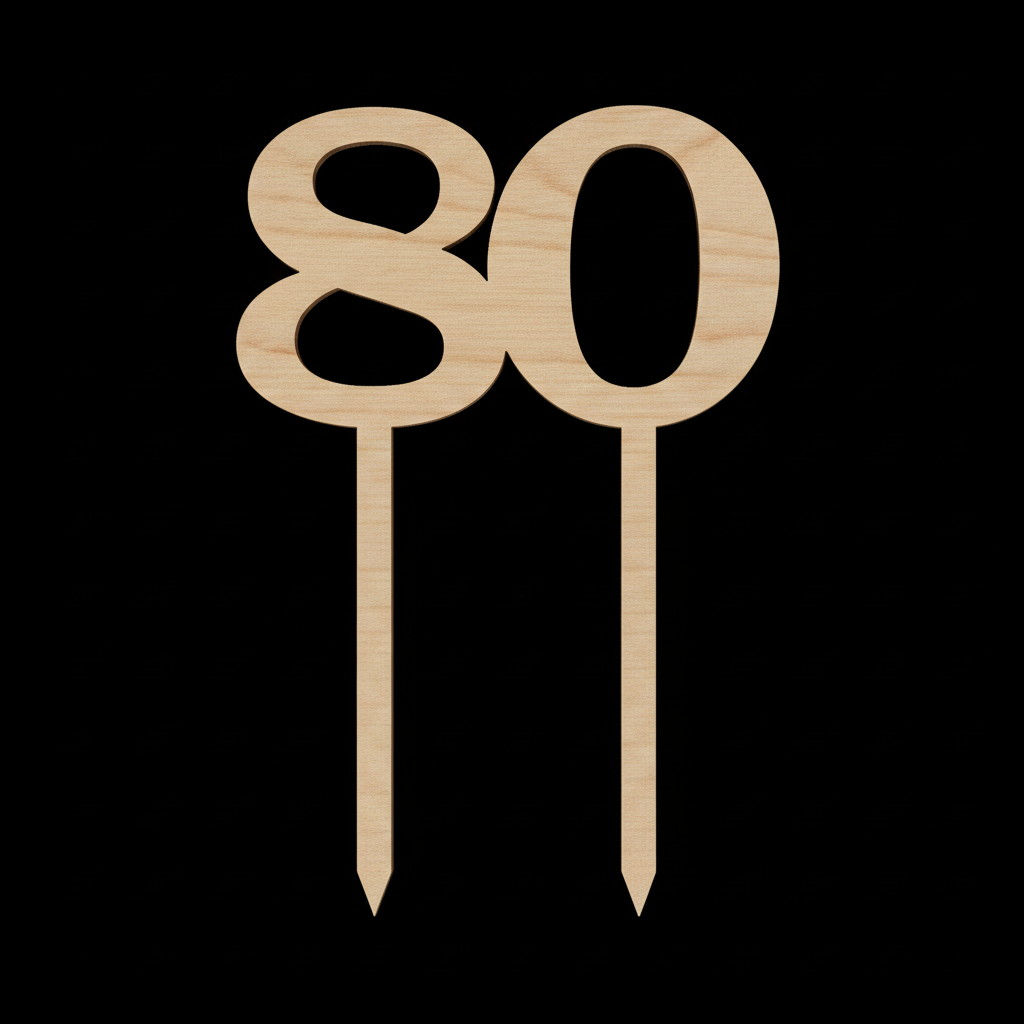Number 80 on black background