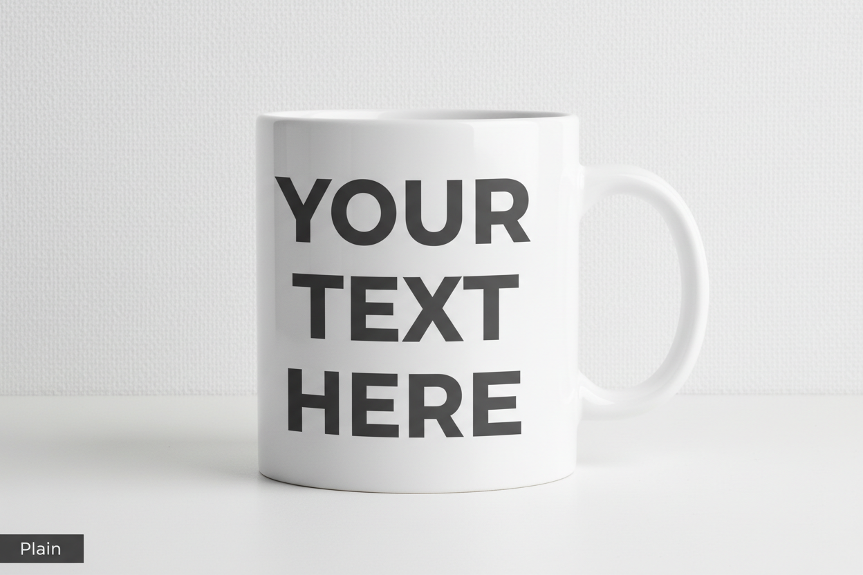 Plain Mug - YOUR TEXT HERE