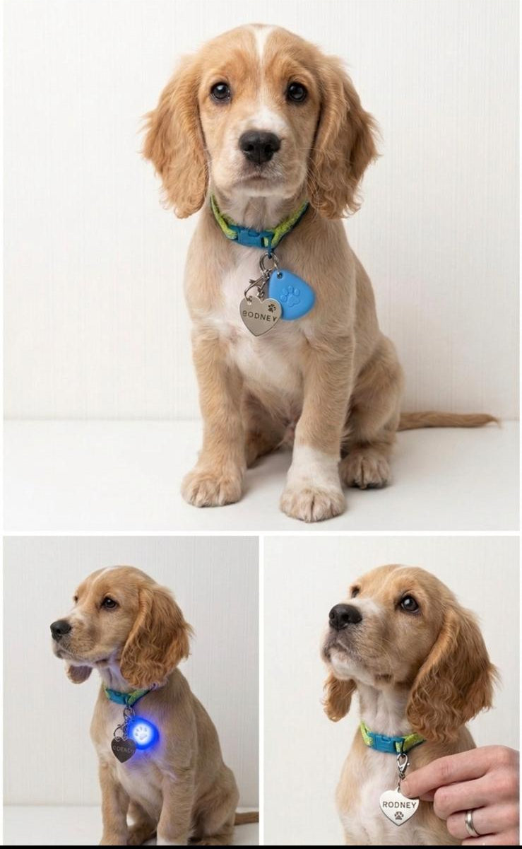 Personalised Pet Tag with LED Light
