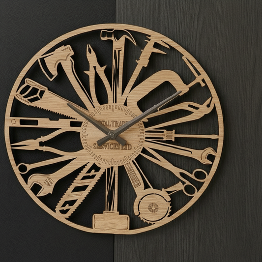 Tools Clock - Clear Lacquer No Text